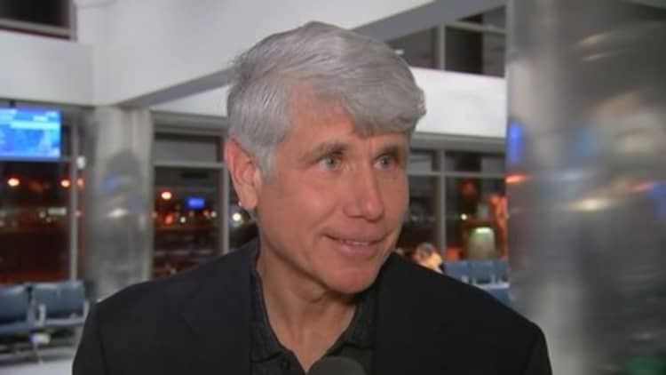 Former Illinois governor Blagojevich returns to Chicago after Trump pardon