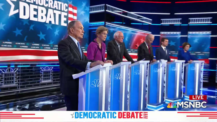 Democratic presidential candidates debate climate-change policy and fracking