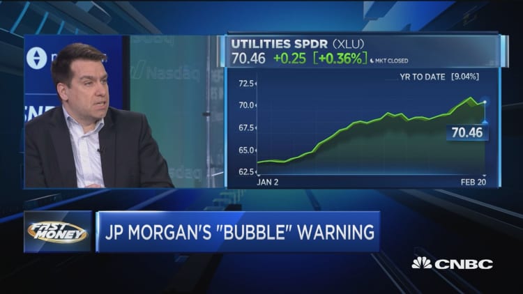 JP Morgan's 'bubble' warning