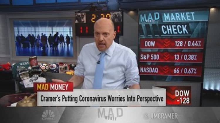 If no good news on coronavirus, expect more sell-offs, says Jim Cramer