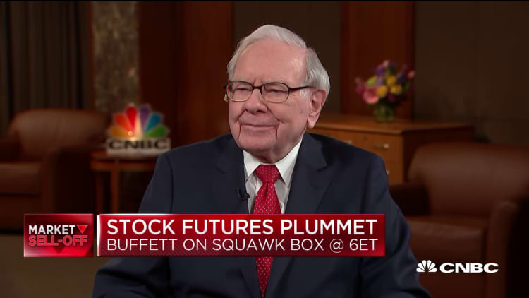 Warren Buffett: 'When stocks are down, we're going to be buying on balance'