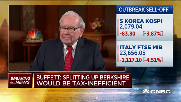 Warren Buffett: There would not be a profit if Berkshire were split up