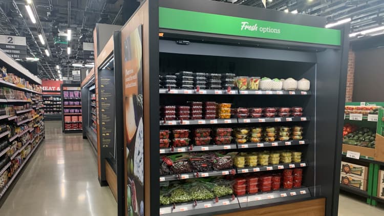 Here's a look inside Amazon's first full-size grocery store