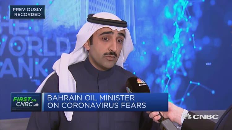Not concerned coronavirus will be a worldwide epidemic, Bahraini oil minister says