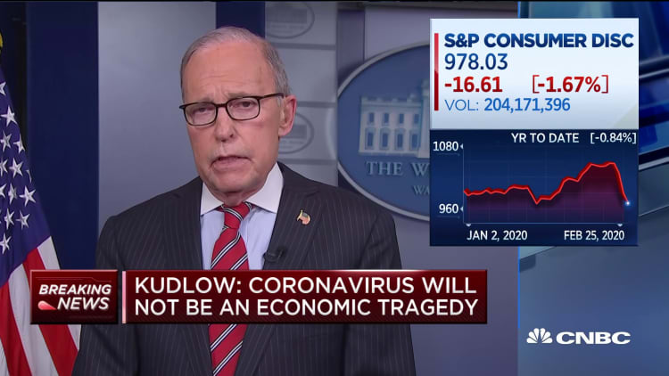 Kudlow: Coronavirus will not be economic tragedy