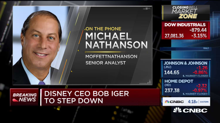 Timing 'surprising' says senior analyst on Bob Iger stepping down