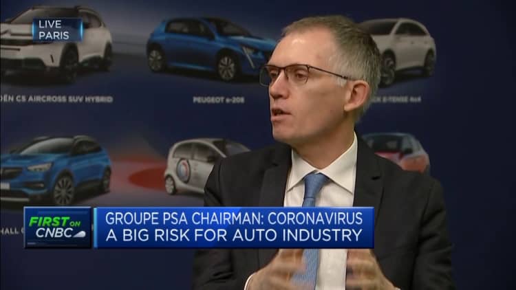 Groupe PSA in a good position to face coronavirus risk, chairman says