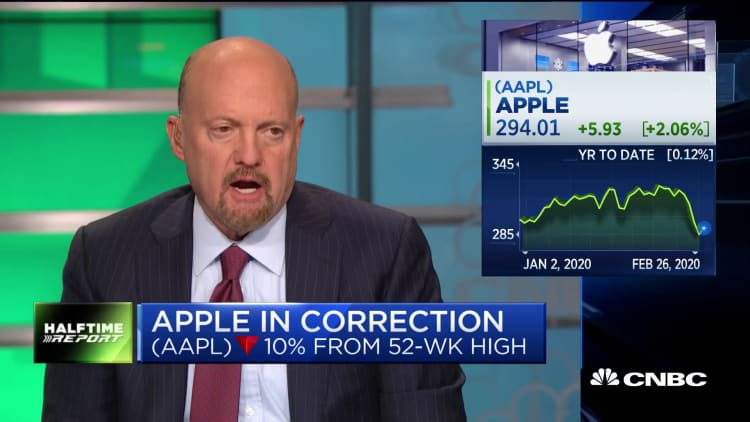 Jim Cramer: Charts saying bad things, but you have to start somewhere with Apple