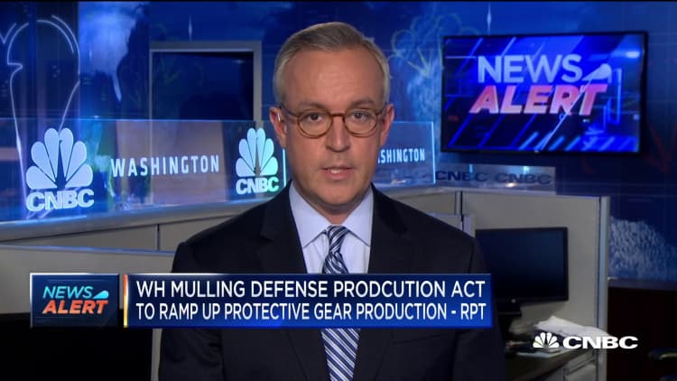 White House mulling Defense Production Act to ramp up protective gear production: Report