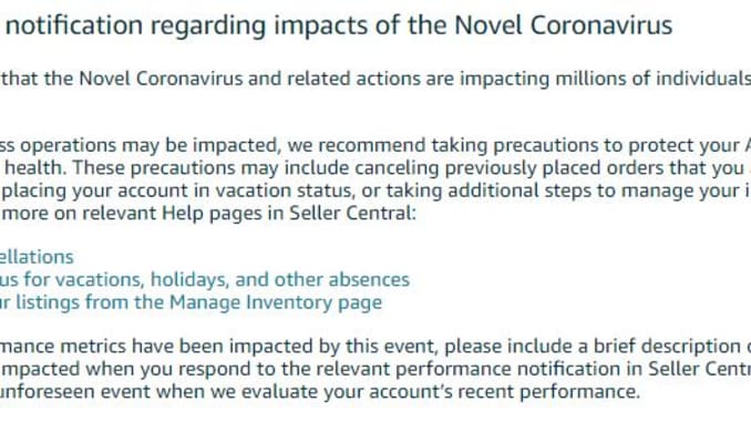 CNBC Tech | Amazon notice coronavirus