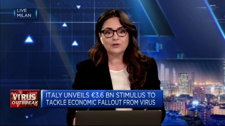 Italy unveils 3.6 billion euro stimulus to mitigate coronavirus fallout