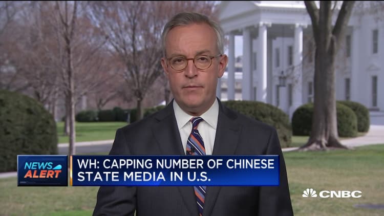 White House capping number of Chinese state media reporters in US