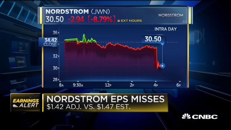 Nordstrom miss earnings: $1.42 EPS vs. $1.47 estimated