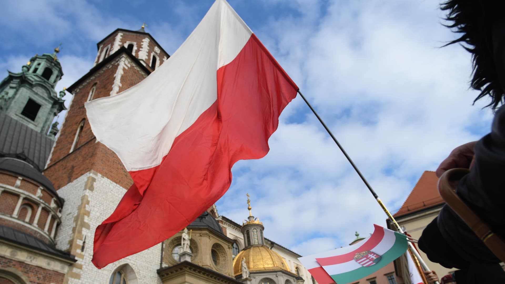 Polish national flag.