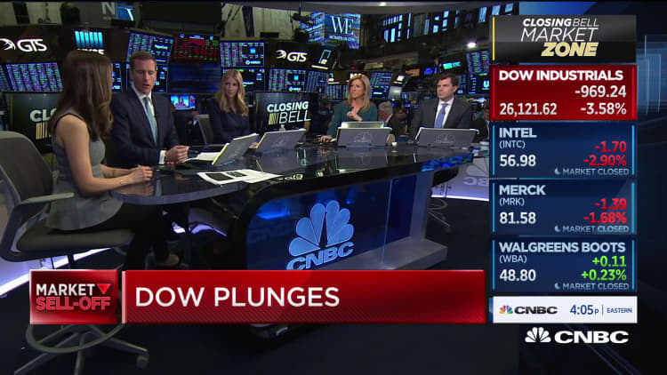 Dow plunges again, down more than 900 points