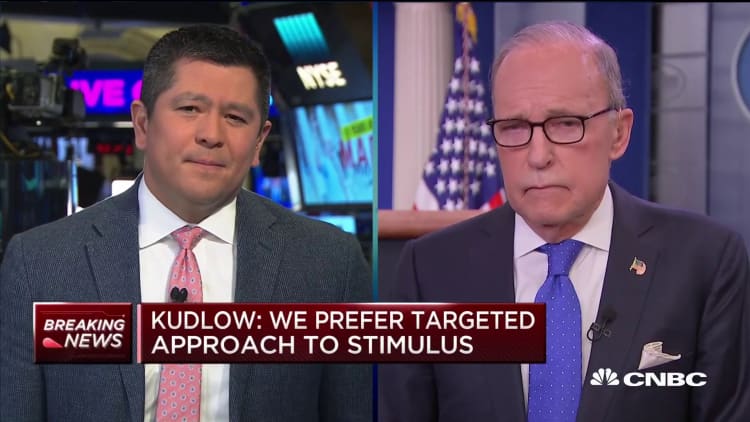White House's Larry Kudlow: 'Long-term investors should think seriously about buying these dips'