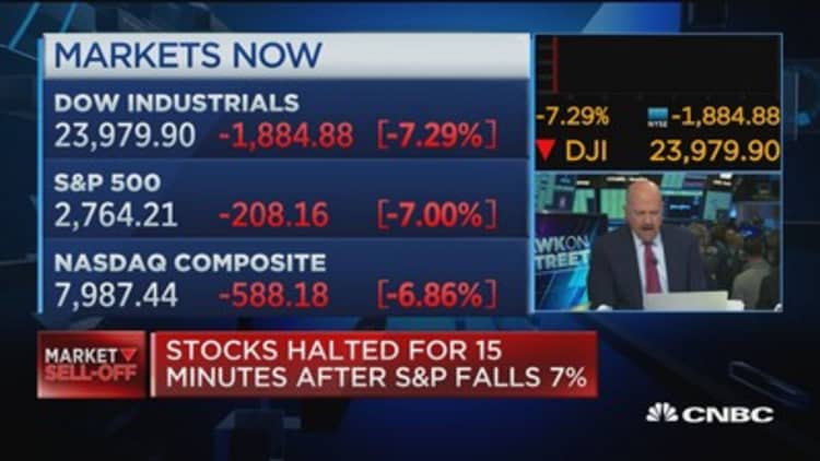 Monday's stock market close could usher in the end of the longest bull market ever, Jim Cramer says