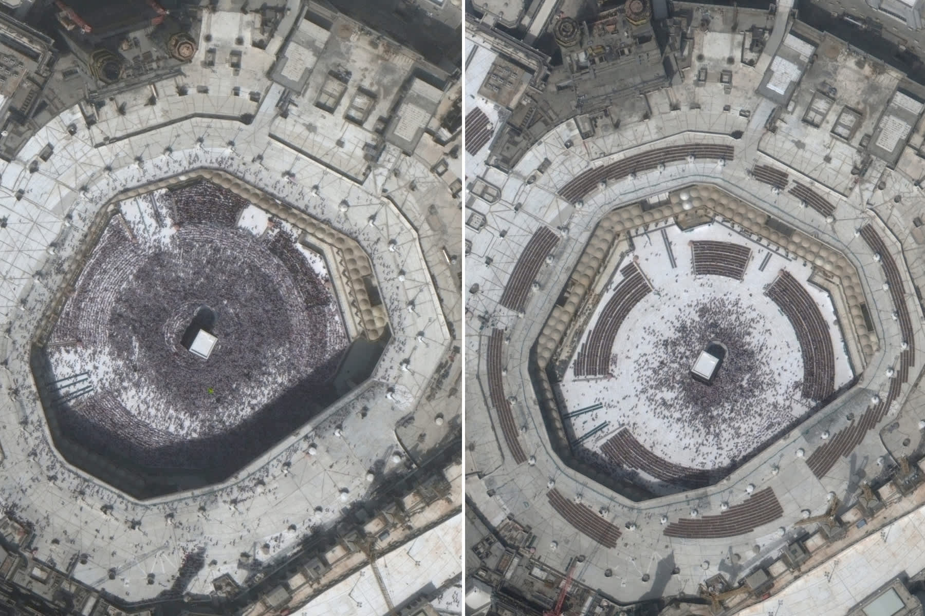 Satellite photos: Sites around the world deserted due to ...