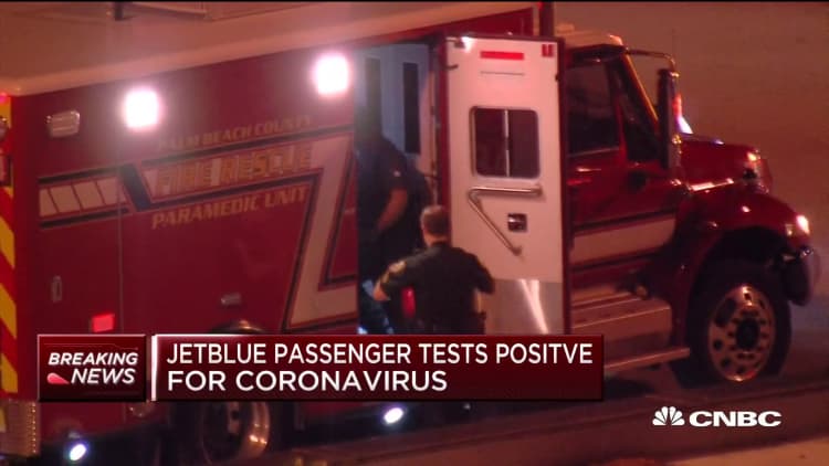 JetBlue passenger tests positive for coronavirus
