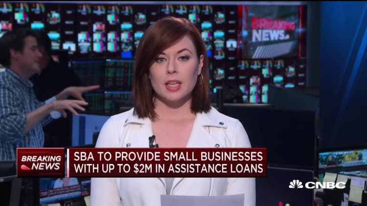 Small Business Administration will provide up to $2M in assistance loans