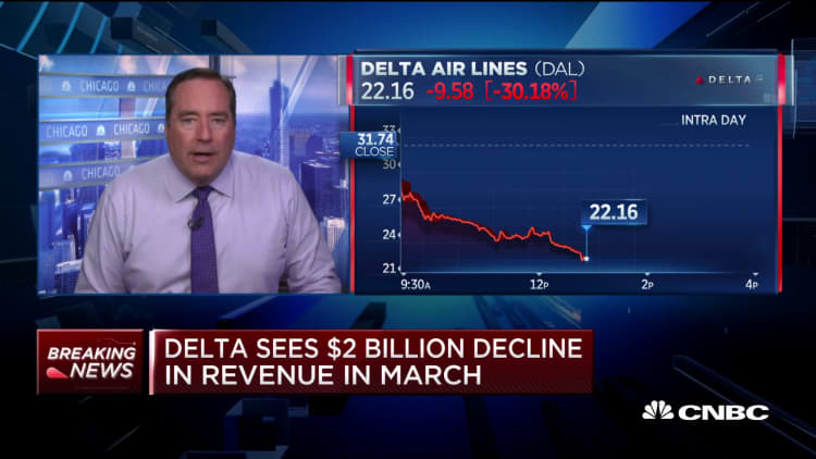 Delta sees $2 billion decline in revenue during March