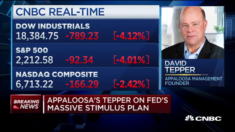 Tepper: Fed's liquidity is a good start but there is still a lot that need to be done