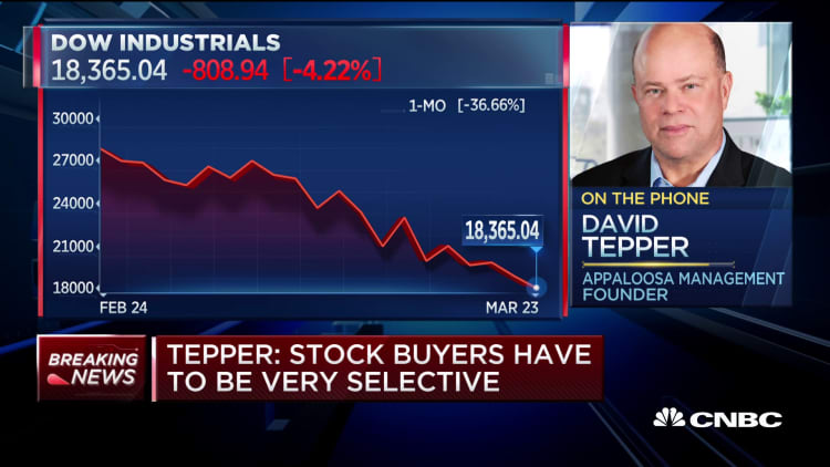 David Tepper says he's buying some tech stocks, but market may have 10% to 15% more to fall