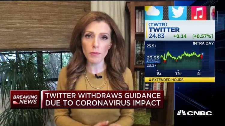 Twitter withdraws guidance for first 2020 quarter due to the coronavirus