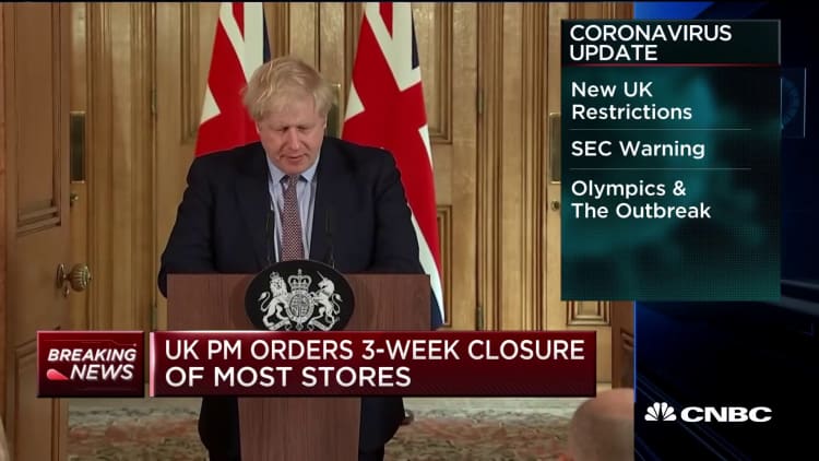 UK Prime Minister orders 3-week closures of most stores