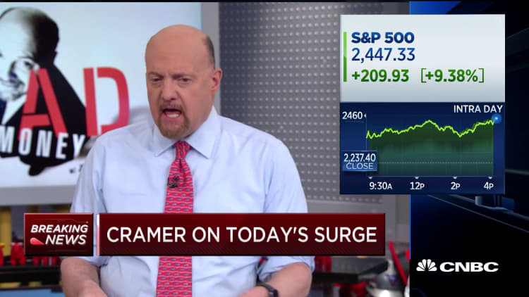 Jim Cramer on market jump: 'Be cautious. This was a one-day bull market'