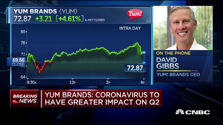 Yum Brands CEO on how they're working around the coronavirus and assisting employees