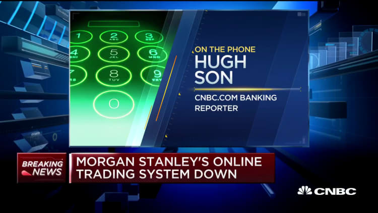 Morgan Stanley's online trading system down