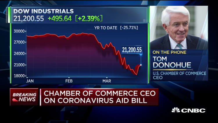 Stimulus bill needs to be approved tomorrow to implement resources immediately: US Chamber of Commerce CEO
