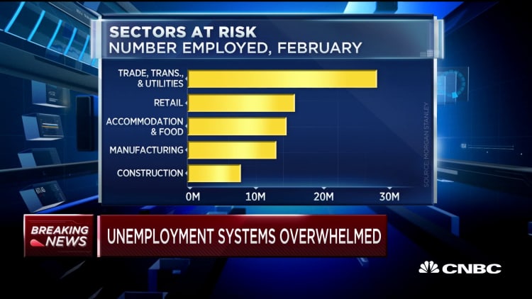 Unemployment systems become overwhelmed as number of jobless surge