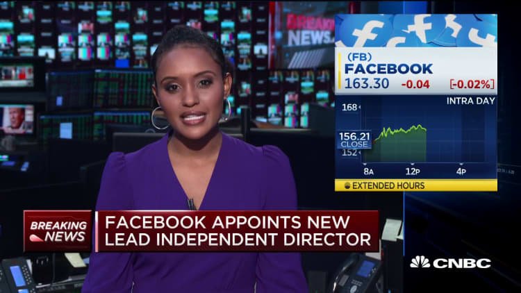 Facebook appoints new lead independent director