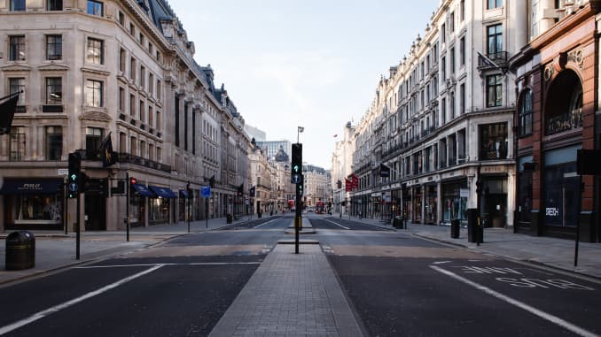 GP: pandemia de coronavirus en Londres calles vacías
