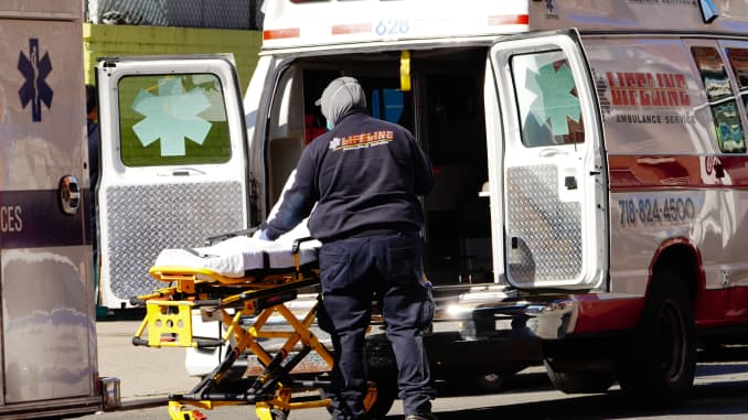 GP: Coronavirus Emergency In New York City ambulance Elmhurst Hospital
