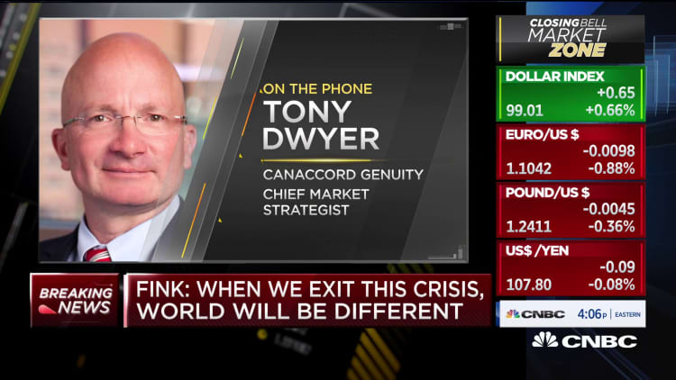 I agree with Larry Fink, this is going to be a generational blow: Tony Dwyer