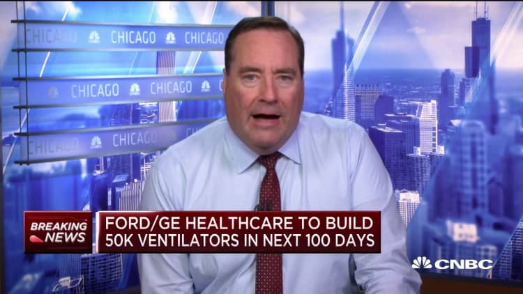 Ford, GE will build 50K ventilators in the next 100 days