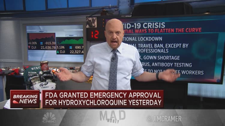 Cramer: Science can stop the economy from tumbling into a 'coronavirus-induced depression'