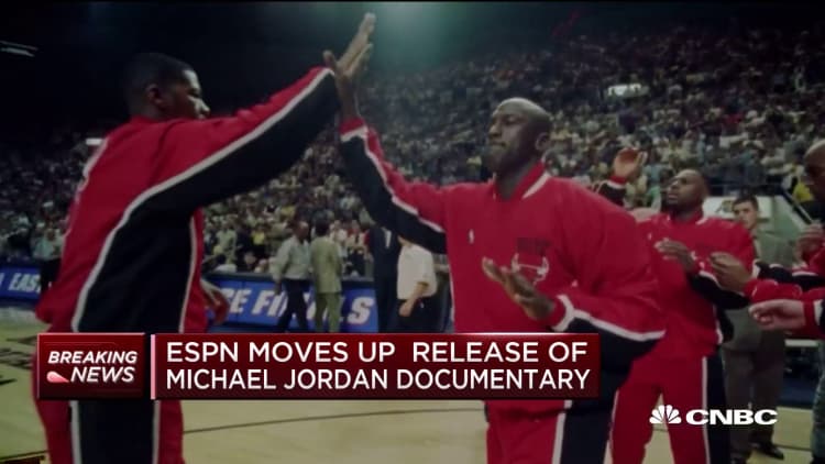 ESPN moves up release of Michael Jordan documentary as coronavirus suspends live sports