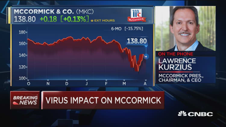McCormick CEO: Three China plants re-opened, 'operating normally'