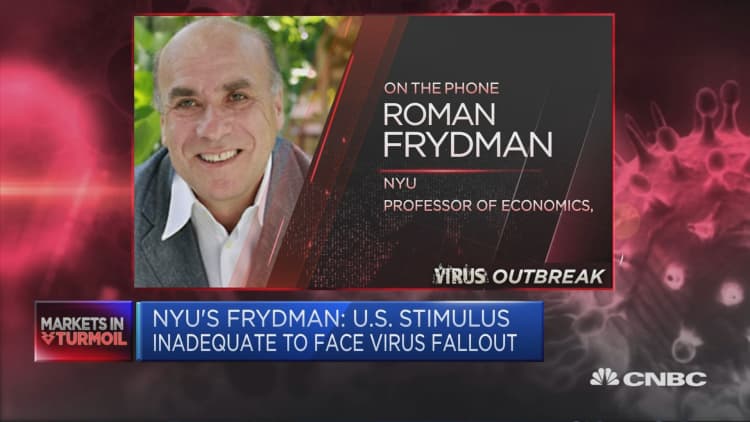 US coronavirus stimulus inadequate to fight virus fallout, professor says