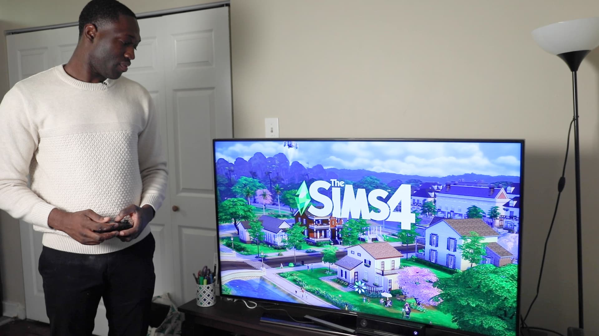 Roy Patterson plays the Sims for hours at a time with his girlfriend.
