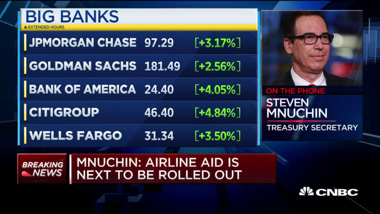 Treasury Secretary Steven Mnuchin says airline aid next to be rolled out