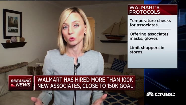 Walmart has hired more than 100,000 temporary workers