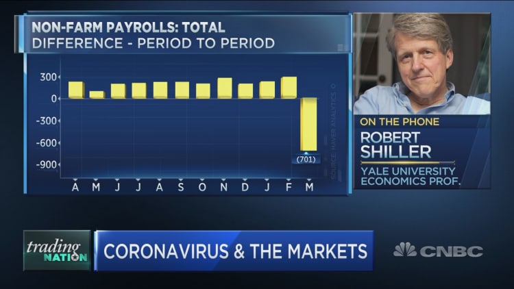 Robert Shiller: Coronavirus depression fears may set stage for a self-fulfilling prophecy