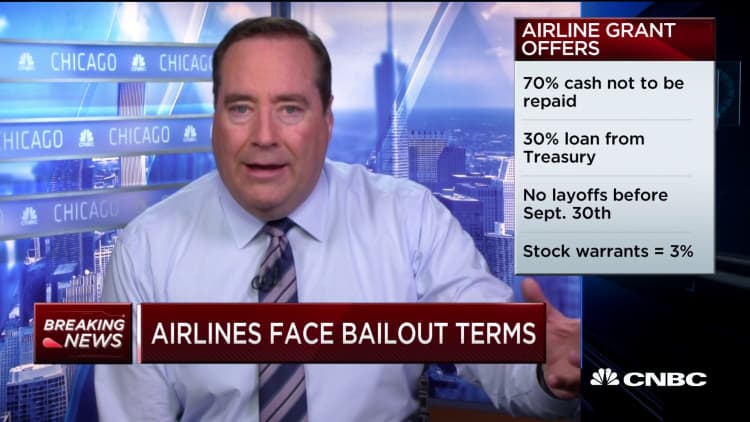 Airlines face bailout terms