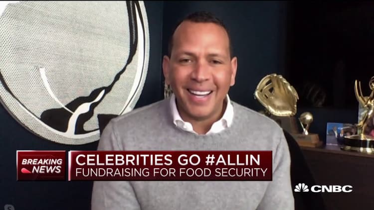 Sports celebrities like A-Rod team up to raise money for Americans dealing with food insecurity