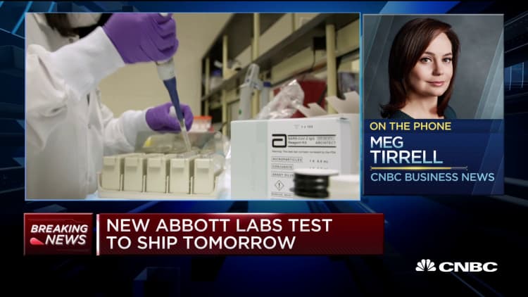 Abbott Labs will begin shipping new Covid-19 antibody test on Thursday